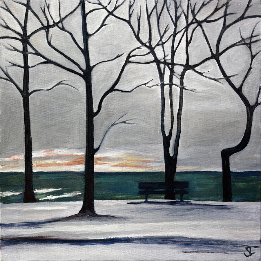 Niagara Winter Morning 1 Painting by Sarah Lynch