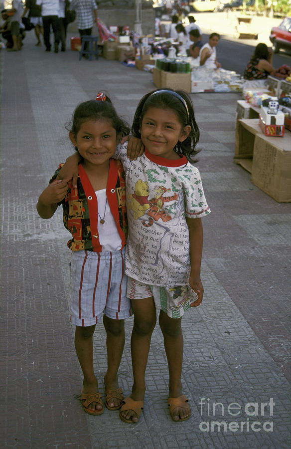 NICARAGUAN SISTERS Leon Nicaragua Photograph by John  Mitchell