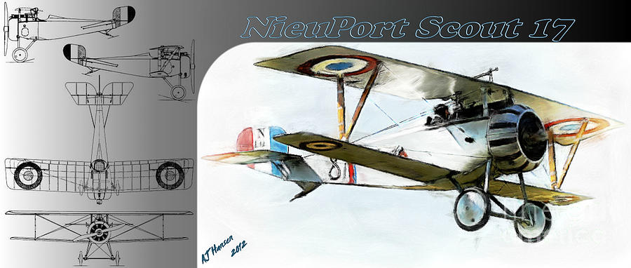 Airplane Photograph - Nieuport Scout 17 by Arne Hansen