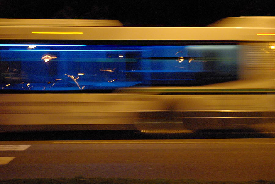 Night Bus Photograph by Marilyn Wilson