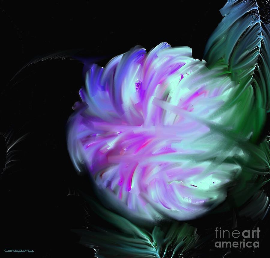 Night Flower Painting by Greg Moores