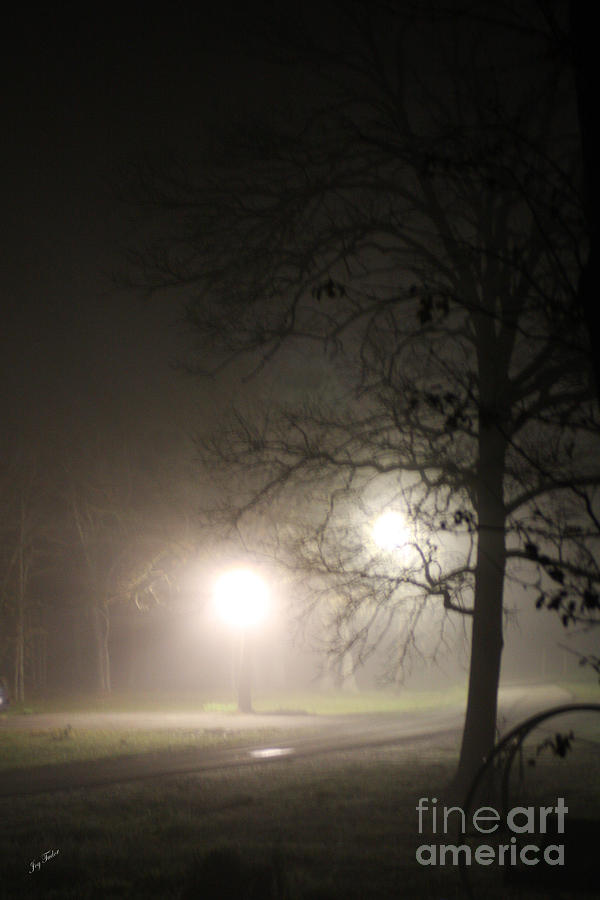 Night Fog Photograph by Joy Tudor