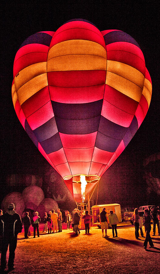 Night Lighting of Ballon Photograph by James Bethanis
