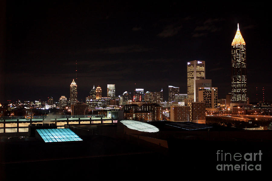Night Lights of Atlanta Photograph by Carol Groenen