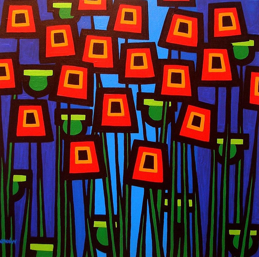 Poppy Painting - Night Poppies by John  Nolan