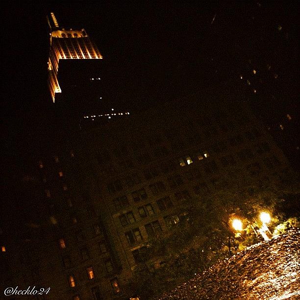 New York City Photograph - Night Puddle  #puddleography by Hector Lopez ✨