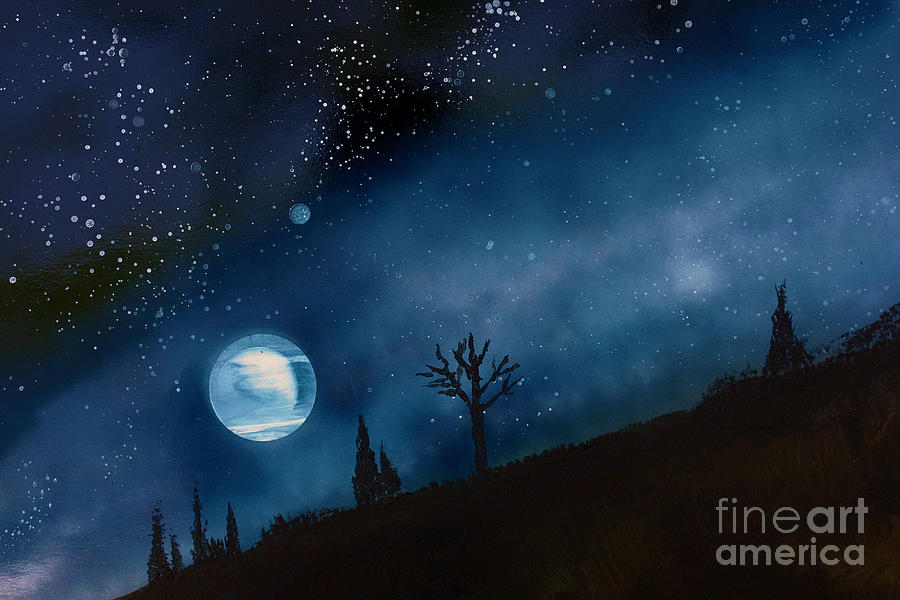 Night Sky Painting by Bill Richards