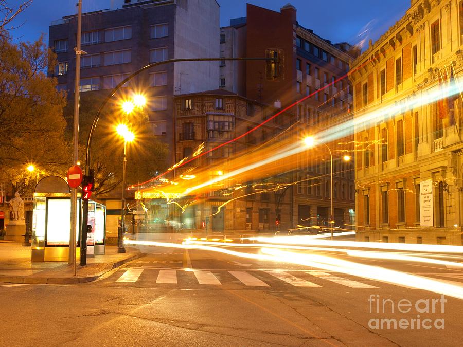 Transportation Photograph - Night Traffic by Alfredo Rodriguez
