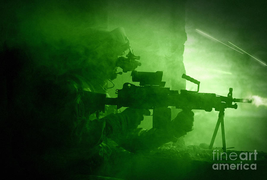 Night Vision View Of A U.s. Army Ranger Photograph by Tom Weber