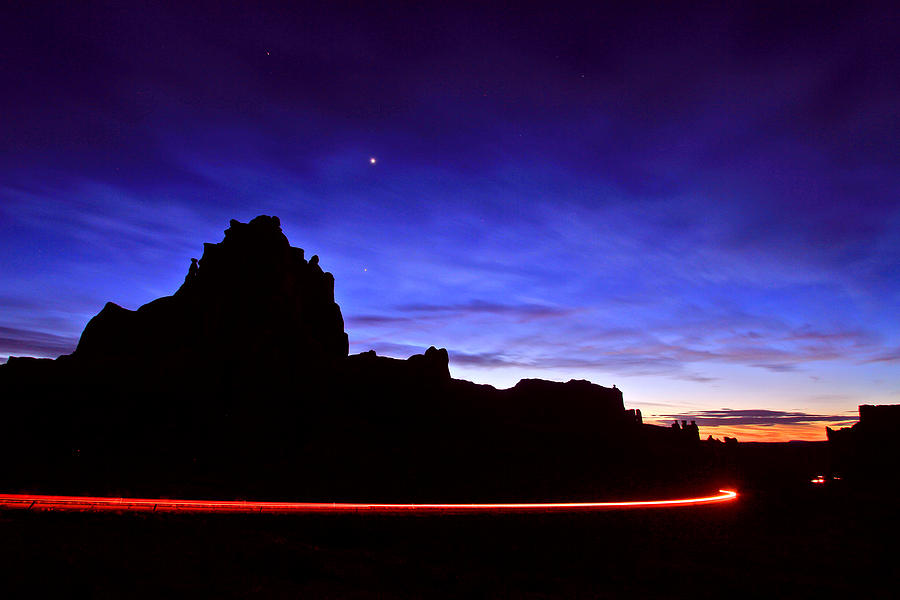 Nightime in Arches Photograph by Scott Mahon