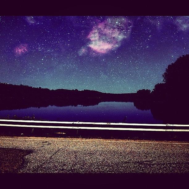 Instagram Photograph - #nightsky #starts #moon #shootingstars by Nate Greenberg