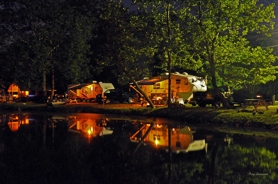 Nighttime in the Campground Photograph by Kay Lovingood