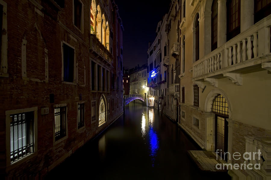Nighttime Venice Photograph by Dennis Hedberg