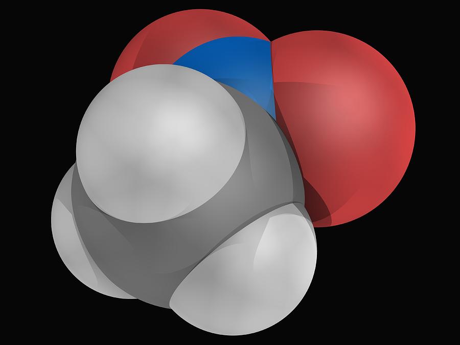 Nitromethane Molecule Digital Art by Laguna Design