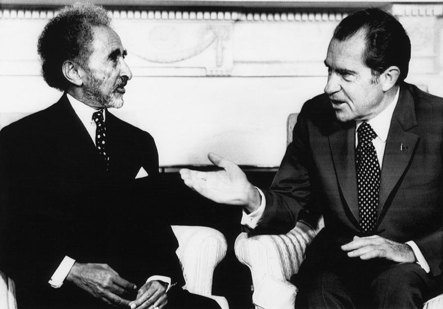 Washington D.c. Photograph - Nixon Presidency. Emperor Haile by Everett