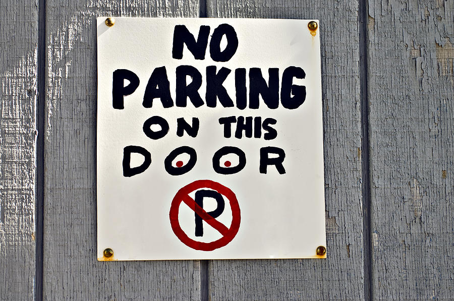 Sign Photograph - No Parking by Susan Leggett