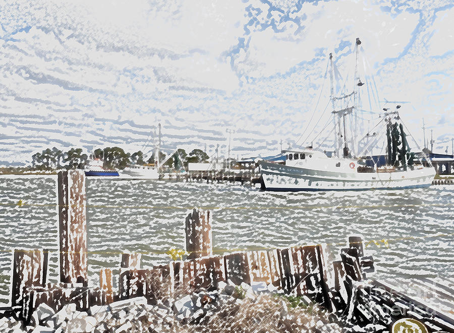 Boats Photograph - No Shrimpin Today by David Bearden Boats Photograph - No Shrimpin Today by David Bearden