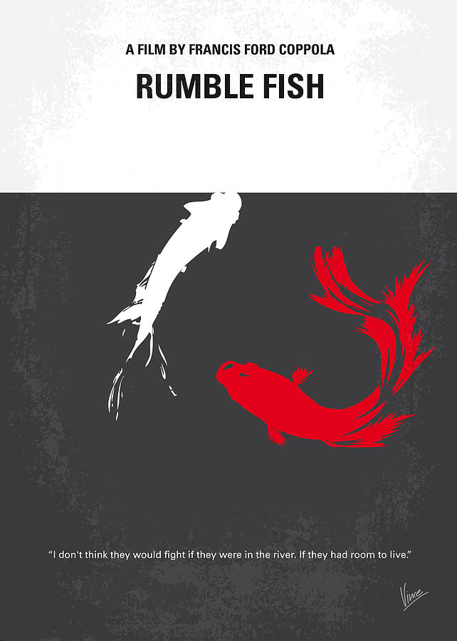 Fish Digital Art - No073 My Rumble fish minimal movie poster by Chungkong Art