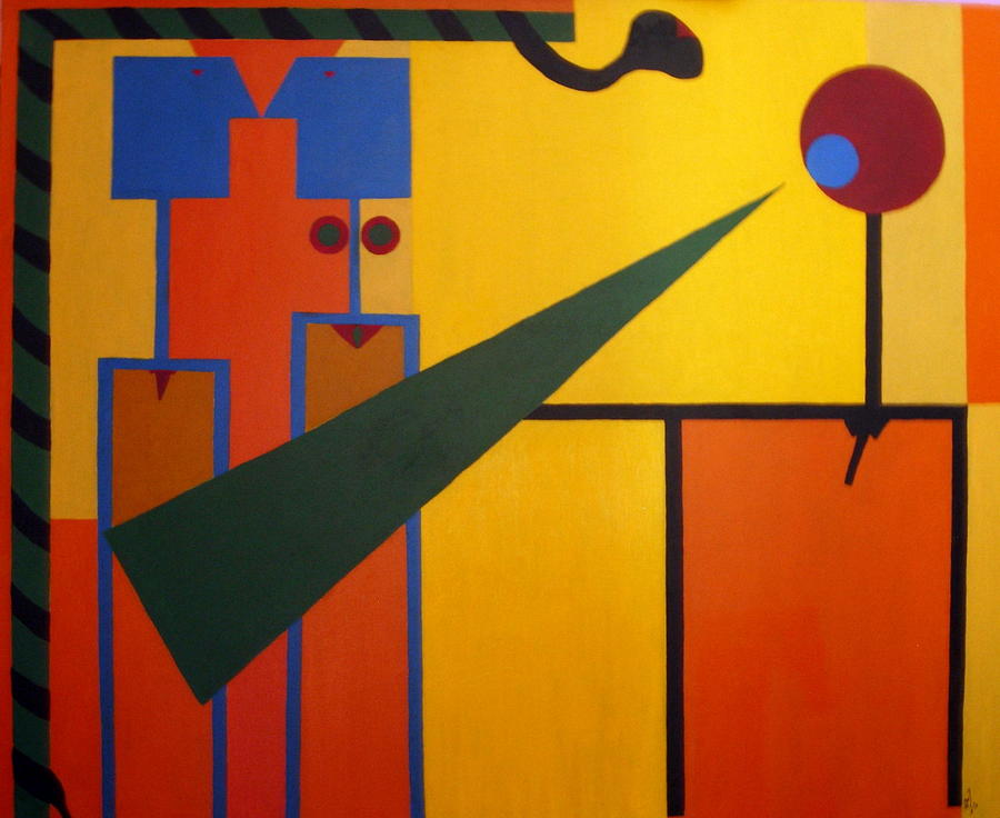 Abstract Painting - No.43 by Vijayan Kannampilly Abstract Painting - No.43 by Vijayan Kannampilly