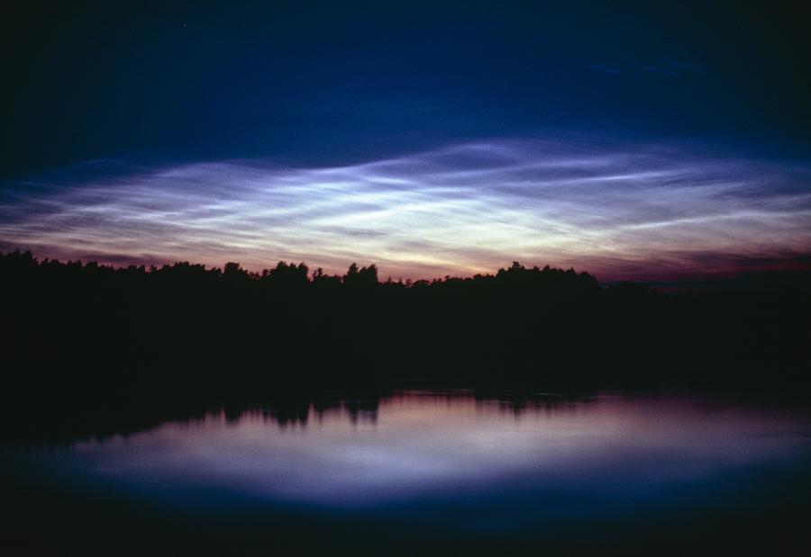 Noctilucent Cloud Photograph - Noctilucent Clouds, Herring Structure by Pekka Parviainen