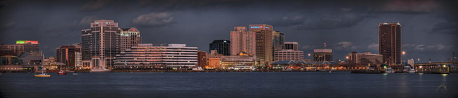 Norfolk Waterfront Color Photograph by T Cairns
