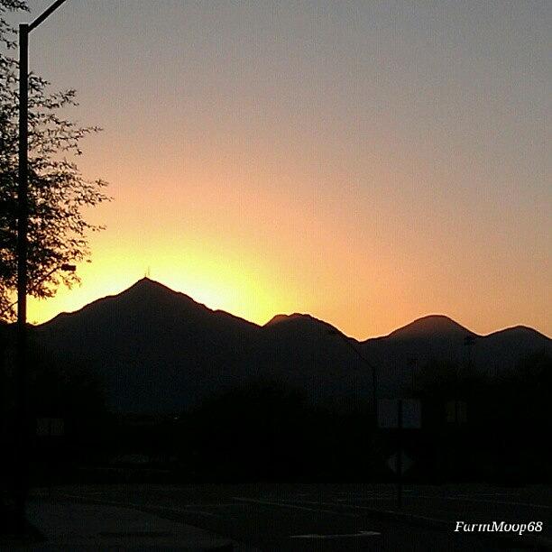 Mountain Photograph - #normal #sunrise #mountains #scottsdale by Dave Moore