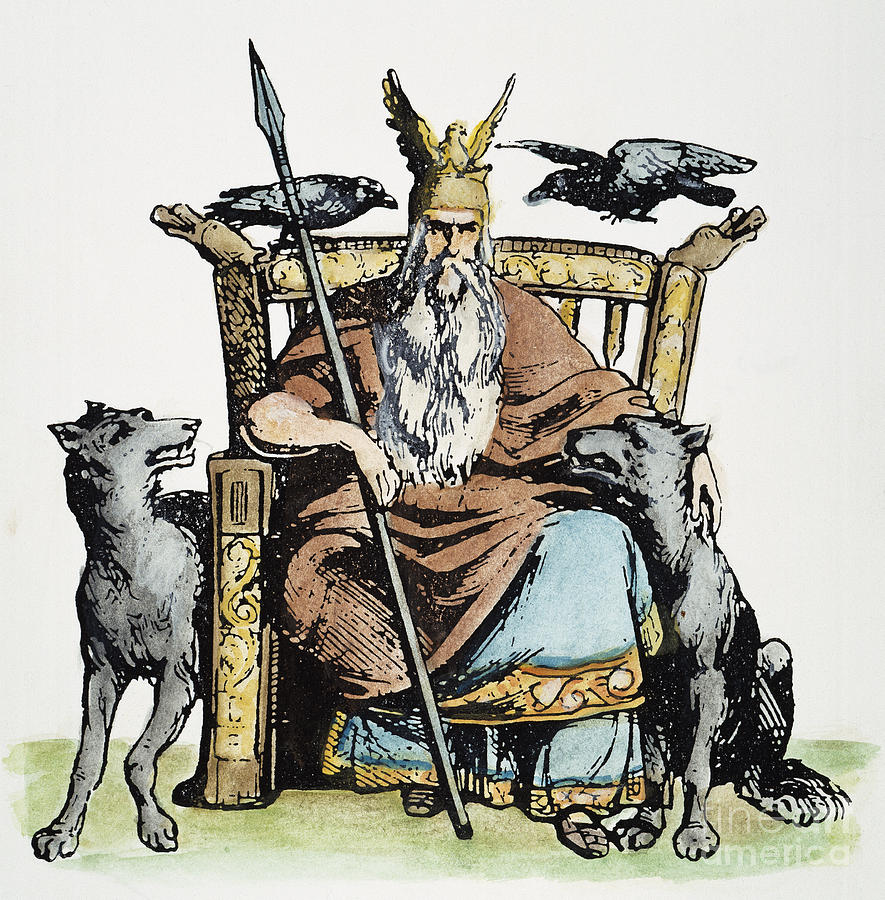 Norse God Odin (woden) Photograph by Granger