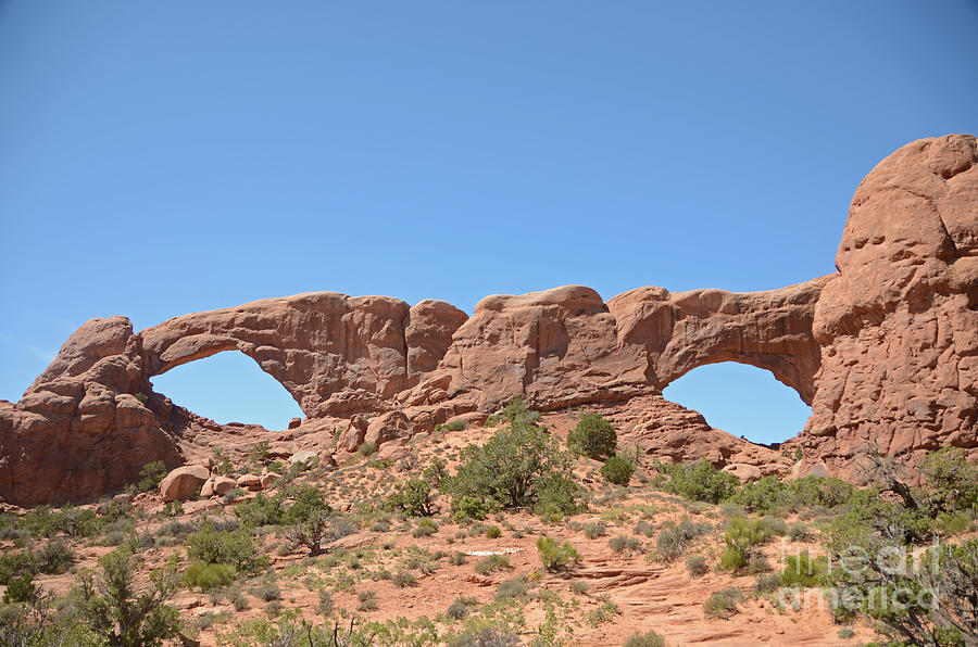 Arches National Park Photograph - North and South Window by Cassie Marie Photography