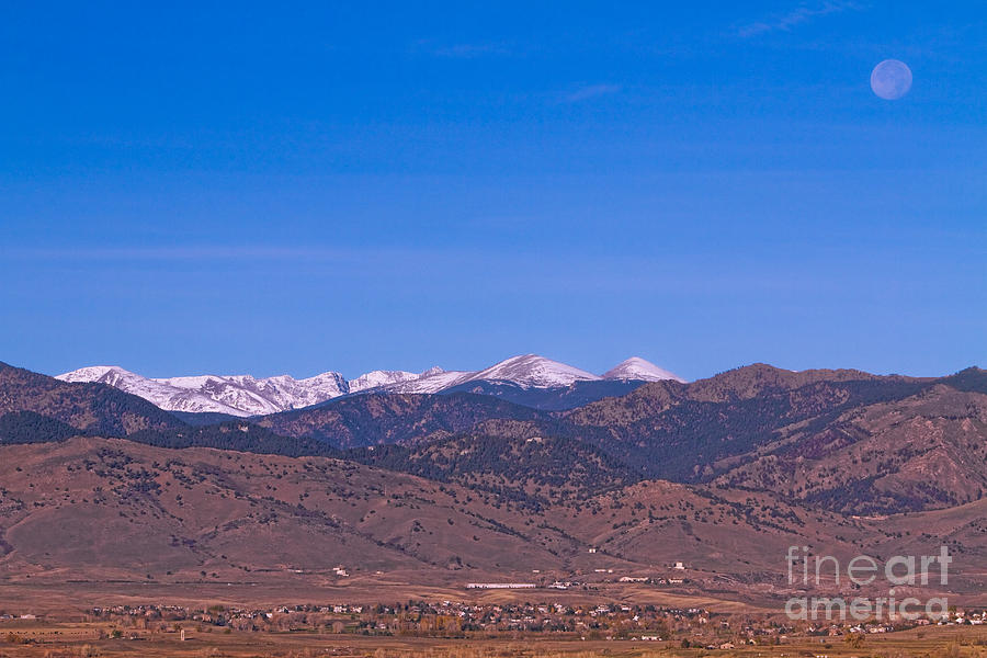 North Boulder County Colorado Full Moon View Photograph