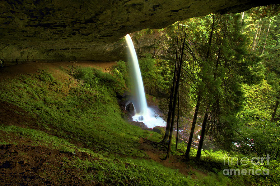Waterfall Photograph - North Falls Cavern by Adam Jewell
