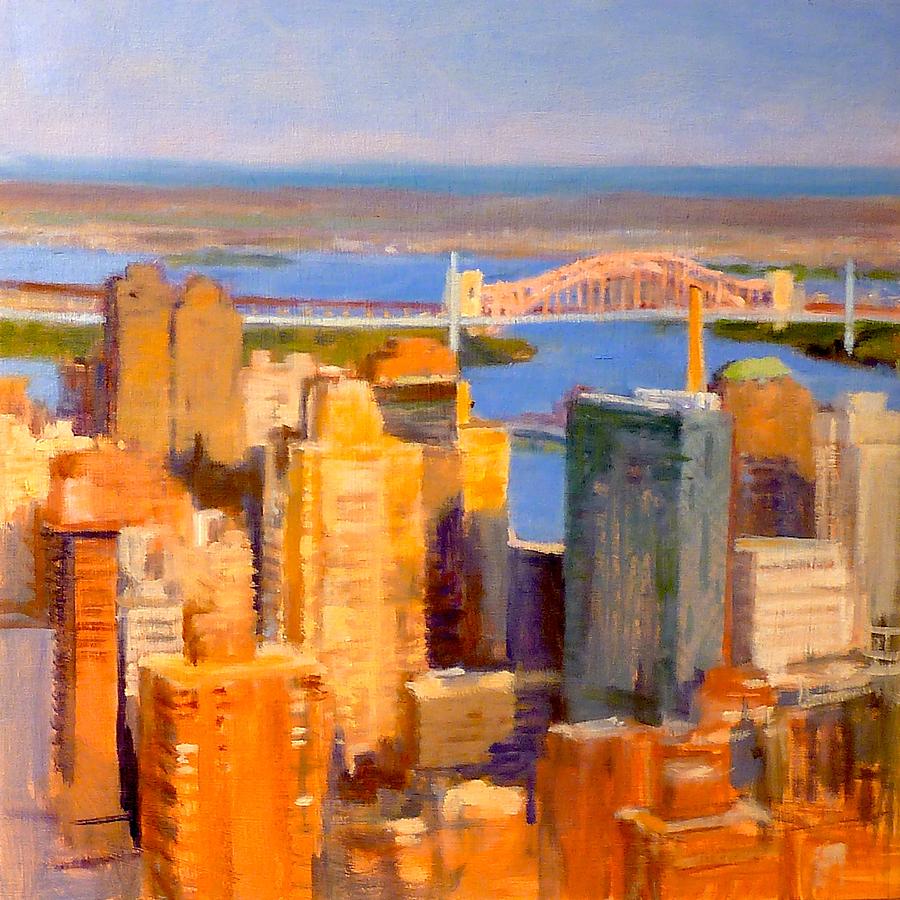 North from Midtown Painting by Peter Salwen