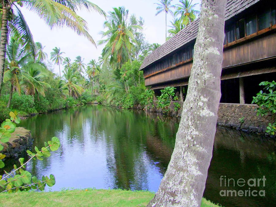 North Wing Lagoon - Coco Palms Series Photograph by Mary Deal