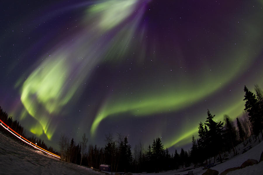 Northern Light at Yellowknife River Photograph by Maik Tondeur - Fine ...