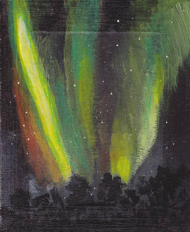 Northern Lights 3 Painting by Audrey Pollitt