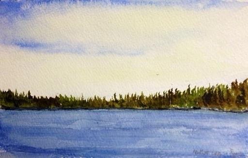 Northern Prairie Lake Painting by Desmond Raymond