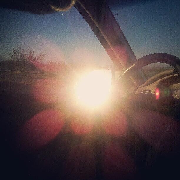 Noting But Sun In The Rearview Mirror Photograph by Janel Erikson