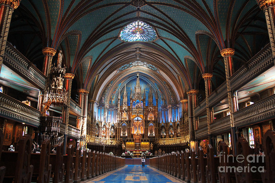 Notre Dame Basilica Inside Montreal  Photograph by Lee Dos Santos