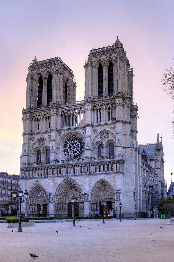 Notre Dame Cathedral At Sunrise Photograph by Copyright (c) Richard Susanto