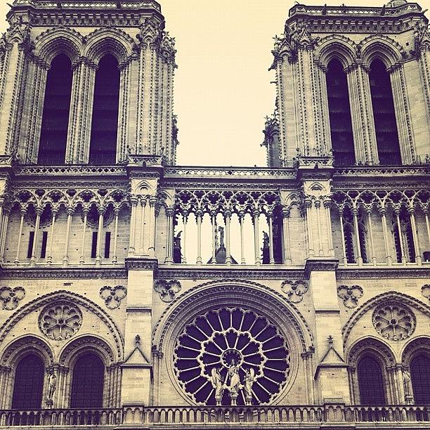 Paris Photograph - Notre Dame Looking A Little Eerie by Jen Hernandez