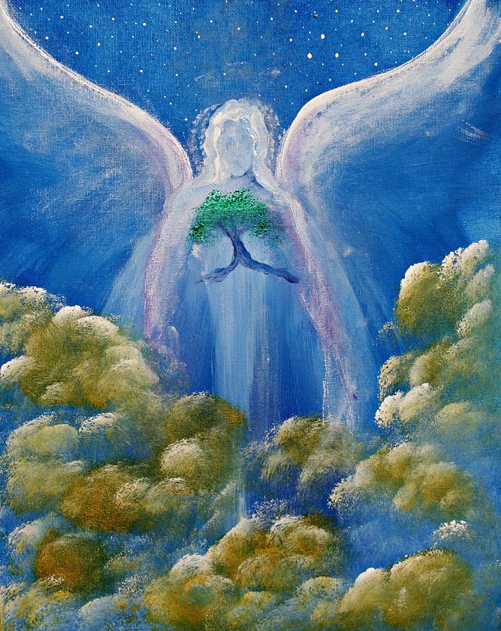Nourishing Angel Painting by Alma Yamazaki