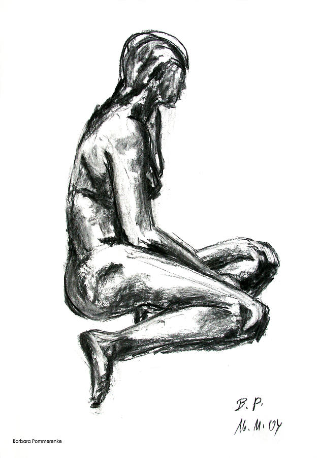 Nude 16-11-04-1 Drawing by Barbara Pommerenke