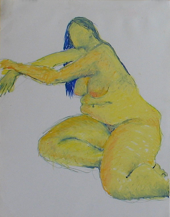 Nude 4 Painting by Elizabeth Parashis