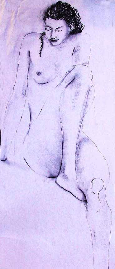 Nude Painting - Nude 4243 by Elizabeth Parashis