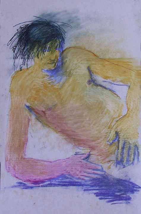 Nude 4248 Painting by Elizabeth Parashis