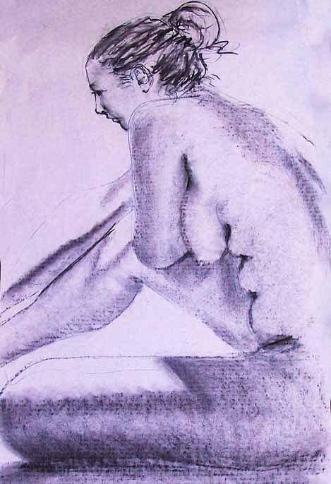 Nude 4262 Painting by Elizabeth Parashis