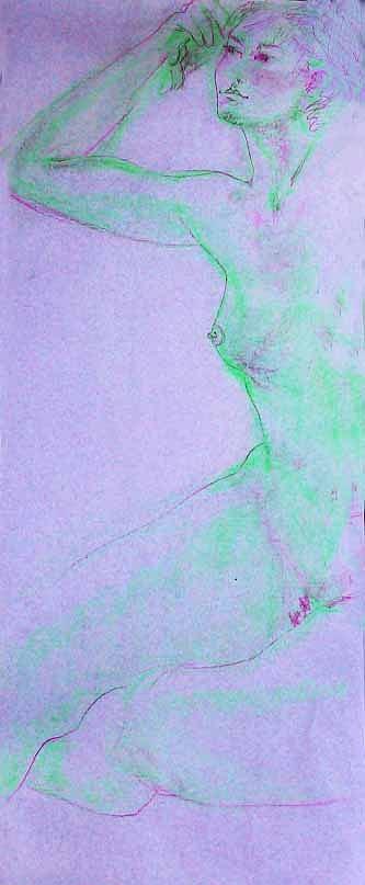 Nude 4266 Painting by Elizabeth Parashis