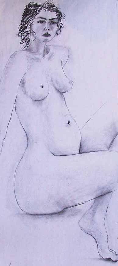 Nude 4286 Painting by Elizabeth Parashis