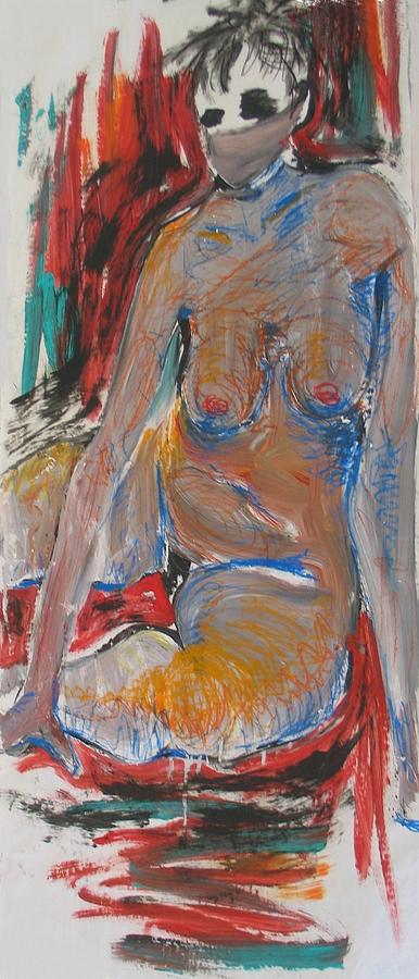 Nude 5982 Painting by Elizabeth Parashis