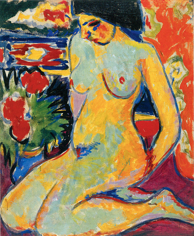 Ernst Ludwig Kirchner Painting - Nude by Ernst Ludwig Kirchner