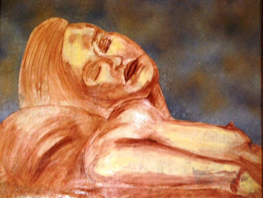 Nude Lady in Repose Mixed Media by Angela Murray
